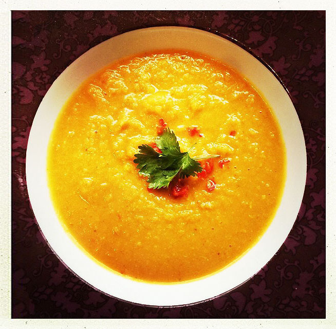 Sweet Potato, Chilli, Chorizo, Soup, Gluten-free